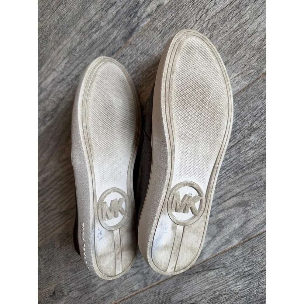 Michael Kors Keaton‎ Slip On Sneakers 9 MK Monogram Flats Womens Shoes Loafers